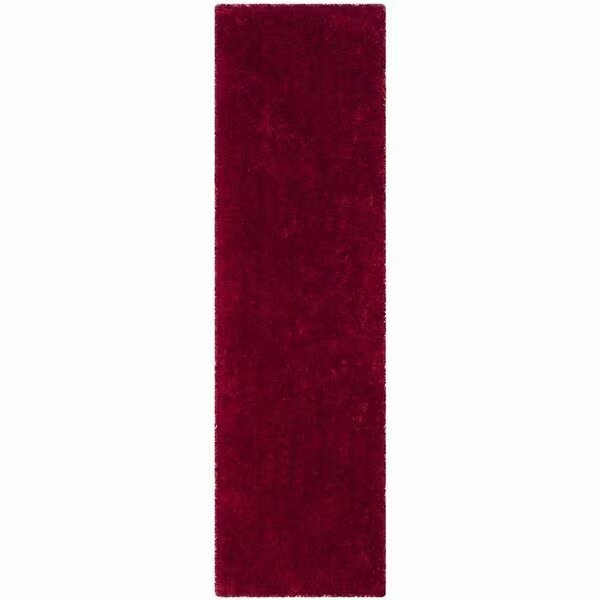2 ft. 3 in. x 8 ft. Luxe Shag Hand Tufted Rug, Red - Runner, Safavieh, Mfr#: SGX160E-28